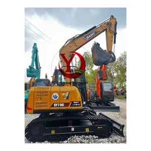 İkinci el SANY75-10pro ekskavatör SY70 SY65 SY60 SY55 7 ton orijinal çin 90% yeni excavdigger/kazıcı hidrolik paletli