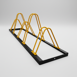 Soporte de Bicicletas de Acero de Doble Cara, Ecológico, de Cinco Piezas, 40x187 cm, Ajustable, para Almacenamiento Exterior de 4 Bicicletas - Product Image 2