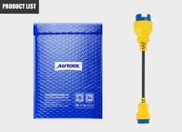 AUTOOL 42Cm Automotive Nylon Cord for Benz 38Pin to 16 Pin Obd Adapter Cable Obd2 Extension Cable for Car