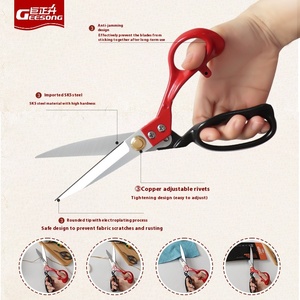 Chuyên Nghiệp 10-12 Inch Sk5 Thép Công Nghiệp Cấp Quần Áo Kéo Với Hợp Kim Nhôm Xử Lý Nhập Khẩu Thợ May Của Kéo - Product Image 3