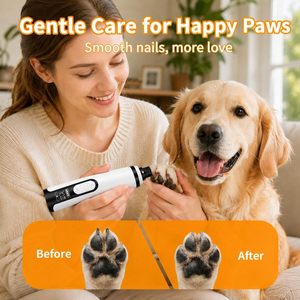 Lime à ongles électrique portable pour chien et chat Silent Groom Pro, coupe-ongles silencieux, produits tendance pour animaux de compagnie - Product Image 6