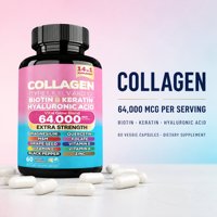 Kapsul Kolagen Peptida Biotin Keratin Asam Hialuronat Biji Anggur Quercetin Campuran Vitamin Suplemen Makanan