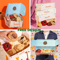 Boîte d'emballage alimentaire en papier kraft pour biscuits, chocolats, sushis, cadeaux et plats à emporter, avec estampage à chaud
