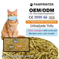 Litière pour chats en tofu à changement de couleur PH pour fournisseurs