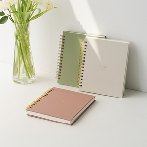 Màu sắc PU Leather Bìa Loose-Leaf kế hoạch máy tính xách tay biểu tượng tùy chỉnh in ấn bìa cứng A5 lưu tâm dày khoảnh khắc xoắn ốc Tạp Chí - Product Image 2