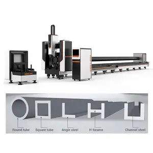 High accuracy automatic laser tube cut 2kw 3kw short tail material tube laser cutting machine