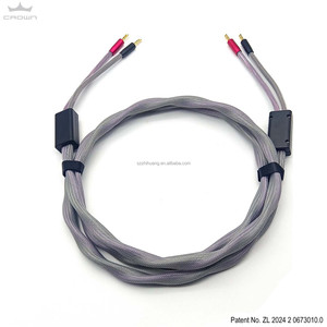 Calidad de audio perfecta Cable de altavoz de gama alta Audiophiles 5N OCC Flagship Conectores chapados en oro Monitor de blindaje trenzado DVD - Product Image 2