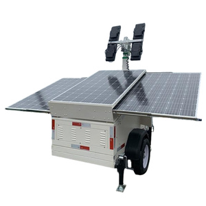 Remorque solaire mobile d'extérieur - Éclairage LED et batterie alimentés par l'énergie solaire pour les situations d'urgence - Product Image 4