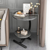 Table basse moderne de luxe pas chère, table basse ronde, table basse avec base en acier inoxydable pour salon, maison
