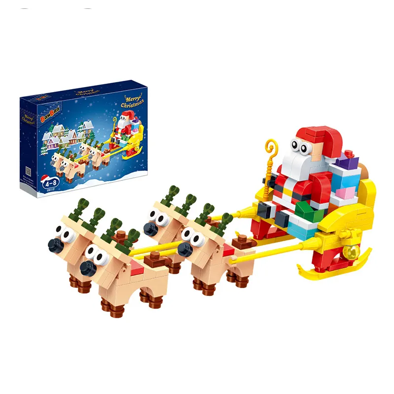 Banbao B5319 Christmas Gifts Plastic Animal Building Blocks Set Educational Toys Cartoon