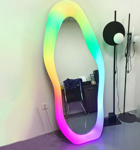 <span class=keywords><strong>Specchio</strong></span> Mango luminoso nuvola <span class=keywords><strong>specchio</strong></span> piano RGBW colore lampada da terra decorazione parrucchiere irregolare <span class=keywords><strong>specchio</strong></span> a figura intera - Product Image 2