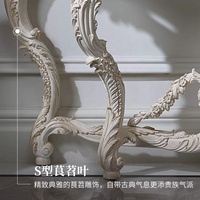 Table console et miroir en bois doré ancien de luxe Foshan pour salon ou entrée de couloir étroit dans la maison ou la villa