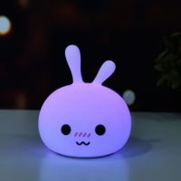 Mini-lampes LED rechargeables USB en silicone, souples et mignonnes, avec capteur tactile, pour enfants et bébés, idéales comme cadeaux, veilleuses d'allaitement en forme d'animaux.