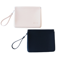 Trendy Zip Lock Travel Brush Holder Cosmétique Silicone Trousse de maquillage de toilette