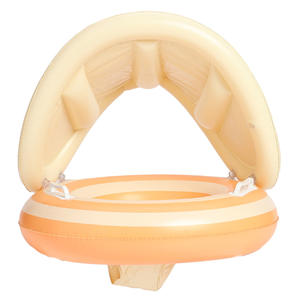 Siège gonflable pour enfants Xiaolu Ins avec poignée, rayures danoises, auvent pour <span class=keywords><strong>utilisation</strong></span> en piscine, siège de natation pour bébé - Product Image 5