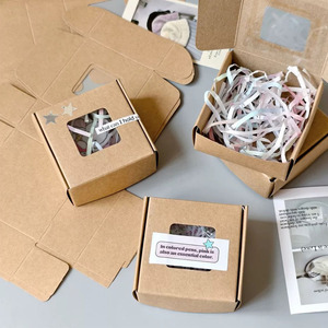 पारदर्शी खिड़की के साथ थोक ब्राउन क्राफ्ट पेपर बॉक्स, कैंडीज और छोटे व्यवसाय के लिए स्थायी पैकेजिंग - Product Image 2