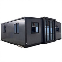 Maison mobile préfabriquée en acier léger de 20 pieds ou 40 pieds, 2, 3, 4 ou 5 chambres, pliable, extensible, mini-maison conteneur, villa de luxe préfabriquée