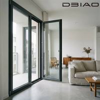 Puerta de Entrada Abatible Minimalista de Aleación de Aluminio, Sin Rotura Térmica, Insonorizada, con Vidrio Aislante, para Hogar, Dormitorio, Hotel, Centro Comercial, Supermercado