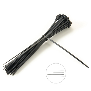 Attache-câbles en nylon plastique noir <span class=keywords><strong>pour</strong></span> électricien, <span class=keywords><strong>pour</strong></span> le câblage, longues attaches de tuyau noires, outil de ligature de vignes - Product Image 1