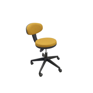 Laboratory <b>Stool</b> With Backrest Synthetic Leather Adjustable Swivel Caster Base Ergonomic Seating For Clinic <b>Office</b> Use - Product Image 1