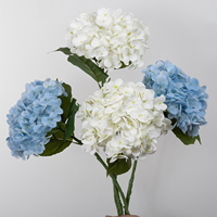 Hydrangées artificielles haut de gamme en latex effet naturel, Hortensias bleus, blancs, verts, roses, bleus pour la décoration de mariage et de la maison