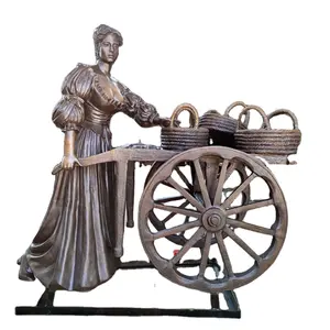 Escultura de bronce hecha a medida Tamaño real <span class=keywords><strong>Dublín</strong></span> Irlanda Estatua de bronce de Molly Malone - Product Image 1