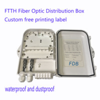FDB 12 CORE Boîte de distribution à fibre optique murale Équipement terminal noir et blanc avec connecteur SC pour FTTH
