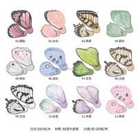 Vente en gros de nouveaux produits papier d'emballage double face en forme de fleur de papillon adapté aux emballages de fleurs fraîches de fleuristes