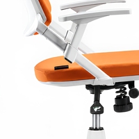 Chaise de bureau ergonomique pivotante avec accoudoirs, base roulante, réglable, pour la maison, l'école et les études