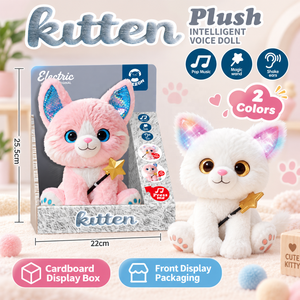 Produttore di Giocattoli in Peluche, Bambola Gatto Morbida Imbottita che Suona Musica, Agita il Corpo, Orecchie Luminose, Bambola Elettrica Intelligente per Bambini - Product Image 6