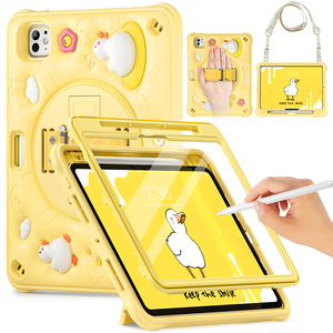 Funda Protectora para Tablet iPad <span class=keywords><strong>Pro</strong></span> 11 2024 <span class=keywords><strong>M4</strong></span> A2836/A2837/A3006, Diseño de Patito Adorable, Protección Completa Anticaídas y Antigolpes - Product Image 5
