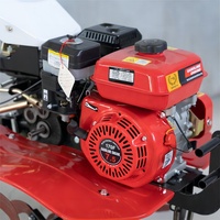 Mini Motocultor 2WD con Motor de Gasolina de 7hp para Campos Agrícolas, Huertos, Jardines y Huertos de Verduras con Implemento Gratuito