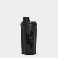 Bouteille shaker en plastique sans BPA personnalisée de 700 ml (24 oz), anti-fuite, pour la salle de sport, les sports, les protéines en poudre, avec impression de logo