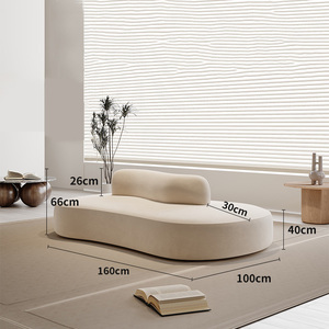 Divano Nordico Minimalista Curvo dal Design Creativo <span class=keywords><strong>in</strong></span> Tessuto Vellutato a Due Lati per Soggiorno, Vendita all'Ingrosso - Product Image 6