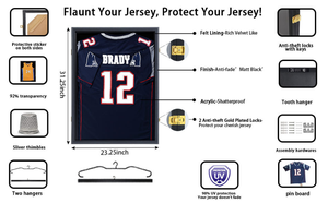 Cadre <span class=keywords><strong>de</strong></span> présentation pour <span class=keywords><strong>maillot</strong></span> <span class=keywords><strong>de</strong></span> football encadré, en bois, avec protection UV et acrylique, pour affichage mural - Product Image 2