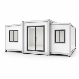 Casa Contenedor Expandible de 40 pies, Lista para Usar, para Proyectos Residenciales, Cabaña Modular Prefabricada con Puerta Frontal de Vidrio - Product Image 3