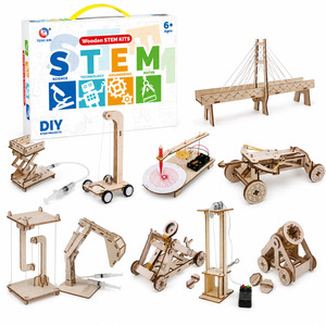 OKYN-Y2111 1. Kit STEM d'ingénierie en bois 10-en-1 en gros, modèle de structure mécanique à monter soi-même pour l'enseignement de la physique à l'école - Product Image 4