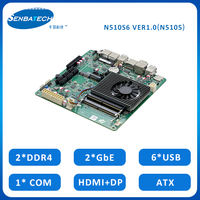 Carte mère N510S6 avec processeur quadricœur Celeron N5105, 2 ports LAN, 6 ports SATA3.0, M.2, DP HD, DDR4, carte mère industrielle 4K