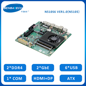 N510S6 Nas Motherboard with Celeron <strong>N5105</strong> Quad-core Processor 2 Lan 6* SATA3.0 M.2 DP HD DDR4 <strong>4K</strong> Industrial Pc Motherboard - Product Image 2