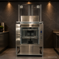 Otel Kullanımı 3m 4m Mini Servis Kaldırma Ekipmanı Dumbwaiter Restoran Servis Asansörü Mutfak