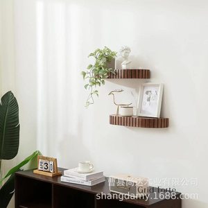 Cross-border wooden <b>wall</b>-<b>mounted</b> storage rack, practical <b>wall</b>-<b>mounted</b> <b>shelf</b>, hanging plant organizer and storage rack. - Product Image 1