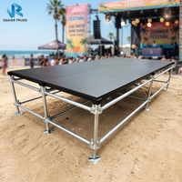 Scène de concert modulaire extérieure pliable en aluminium, 20 pieds sur 40 pieds