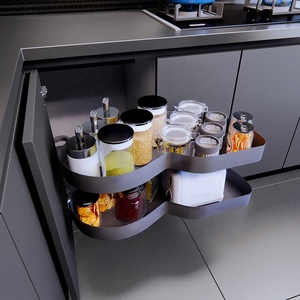 Cabinet Storage Accessories Pull Out Organizer Swing Tray Blind <b>Corner</b> Kitchen <b>Basket</b> Magic <b>Corner</b> Space-Saving Swing Trays - Product Image 2