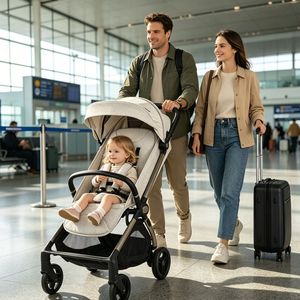 Poussette bébé pliable rapide format <span class=keywords><strong>cabine</strong></span>, facile à transporter, légère, compacte et portable - Product Image 1