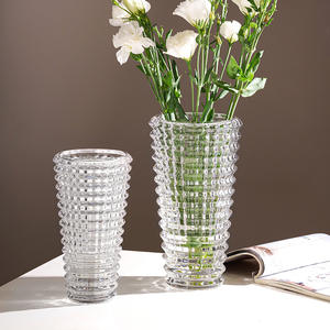 थोक नए प्लास्टिक कृत्रिम फूल गुलदस्ता पारदर्शी लंबा स्पष्ट सिलेंडर फूलों के फर्श कांच के फर्श के शीशे - Product Image 2