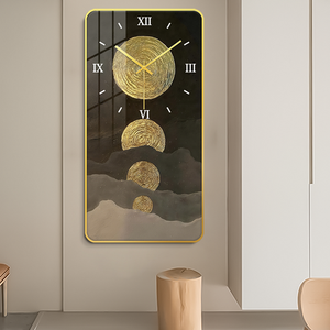 Pintura de porcelana de cristal de lujo moderna, decoración de <span class=keywords><strong>entrada</strong></span> de puesta de sol abstracta, impresión Digital, retrato al óleo, lienzo enmarcado - Product Image 1