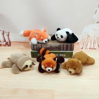 En gros, Peluches animaux allongés douces et rembourrées (Panda, Renard, Ours, Paresseux), Cadeau mignon pour enfants, Logo personnalisé
