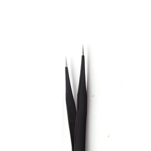 Pinzas para pestañas con punta curva de acero inoxidable de primera calidad, herramienta de belleza antiestática de alta calidad para injerto de pestañas postizas - Product Image 6