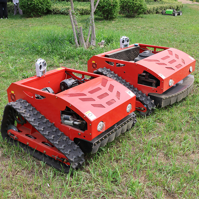 Factory Latest 800mm Wireless Small All Terrain Robot Remote Control Lawn Mowers For Forest Land