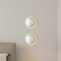 Lampe de chevet LED moderne de luxe léger, style nordique, blanc chaud, applique murale pour chambre et couloir d'hôtel, design Eclipse